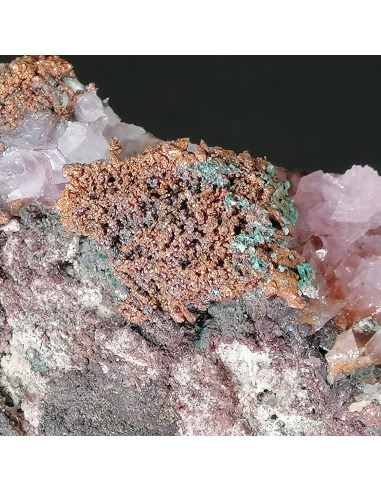 Copper on Cobaltoan Calcite - Musonoi mine R.D.C.