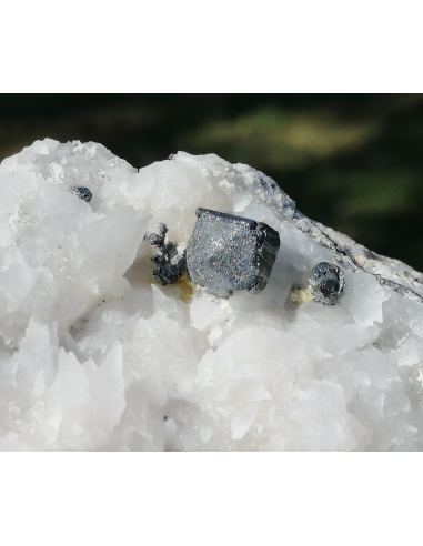 Acanthite & Calcite -  Zacatecas Messico