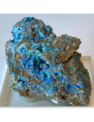 Carbonatocyanotrichite - Reppia Mine, Liguria, Italy