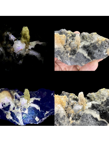 Cerussite and Anglesite - Monte Poni mine,  Sardinia, Italy