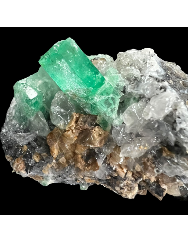 Emeralds on Calcite - Muso Colombia