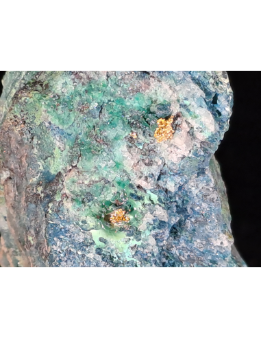 Gold Shattuckite Malachite - Kaokoweld Plateau Namibia